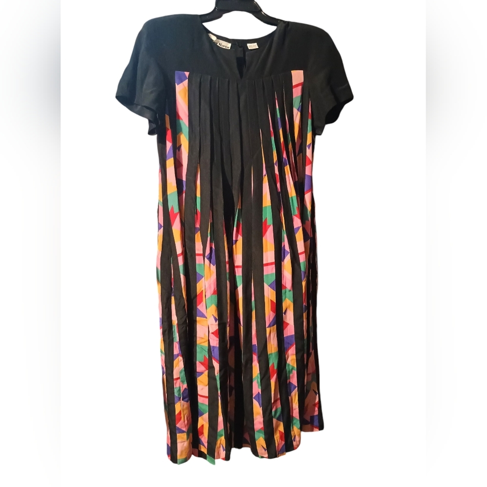 Albert Nippon Silk Colorful Dress. Size 10